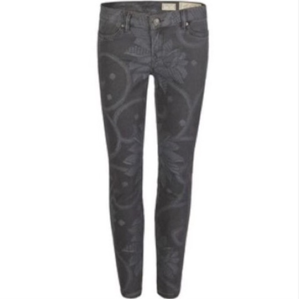 Allsaints Printed Brodie Cropped Skinny Jeans